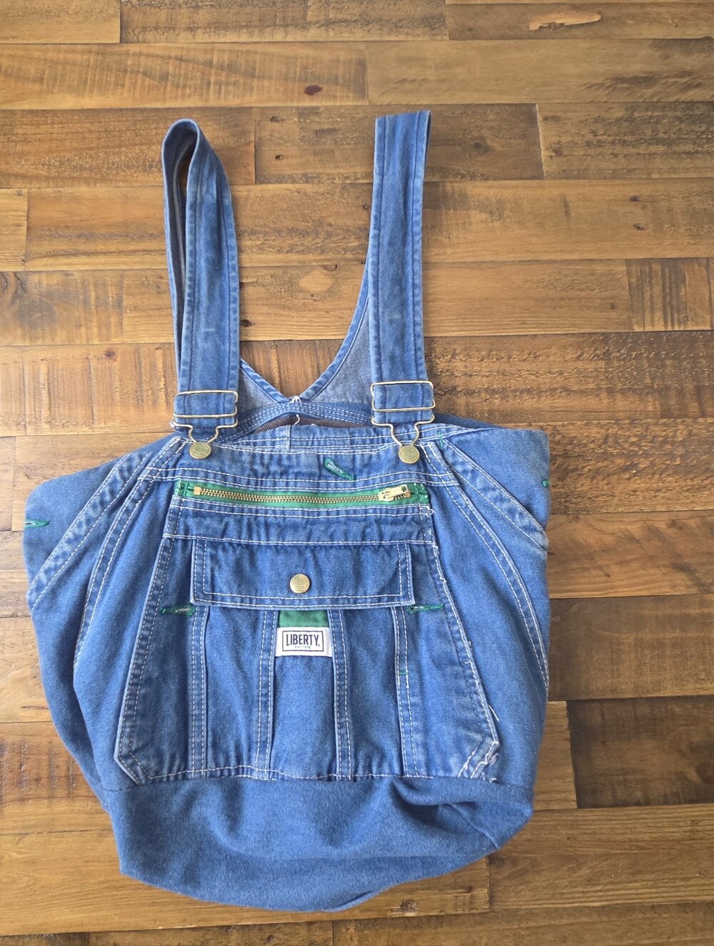 liberty Blue Denim Women’s Overalls Handmade Tote Bag